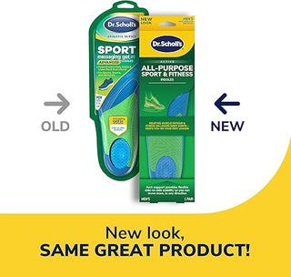 Dr. Scholl’s Sport Insoles - Superior Shock Absorption and Arch Support to Reduce Muscle Fatigue and Stress on Lower Body Joints for Men