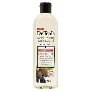 Dr. Teal's Moisturizing Bath Body Oil Ultra Rich Shea Butter Essential Oil 260ml