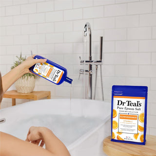 Dr Teal's Epsom Salt Magnesium Soak, Glow & Radiance with Vitamin C & Citrus Essential Oils,1,361g