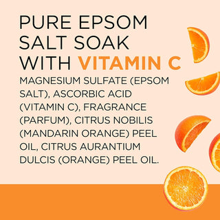 Dr Teal's Epsom Salt Magnesium Soak, Glow & Radiance with Vitamin C & Citrus Essential Oils,1,361g