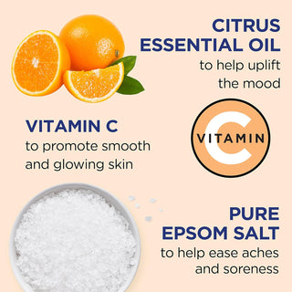 Dr Teal's Epsom Salt Magnesium Soak, Glow & Radiance with Vitamin C & Citrus Essential Oils,1,361g