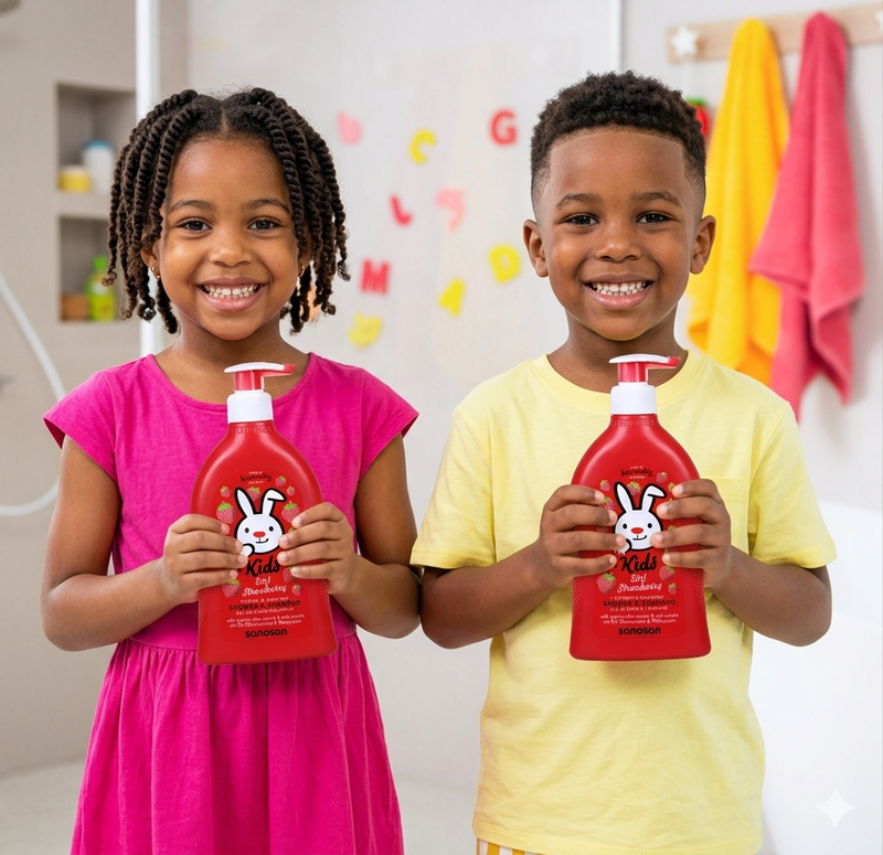 Sanosan Kids  Shower & Shampoo Strawberry 400ml