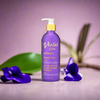 Violet Glow Extensive Lightening Beauty Milk with Sweet Violet Flower Extract & Rice Bran Oil, 500ml