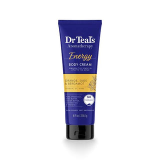 Dr Teal's Energy Body Cream + Orange, Sage & Bergamot, 226.8g