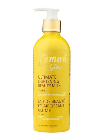 Lemon Glow Ultimate Lightening Beauty Milk with Lemon Peel & Red Lingonberry Seed Oils, 500ml