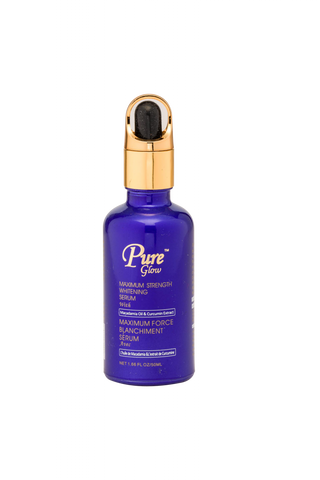 Pure Glow Maximum Strength Whitening Serum with Macadamia Oil & Curcumin Extract, 50ml