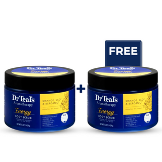 Dr Teal's Aromatherapy Energy Body Scrub with Orange, Sage & Bergamot + FREE