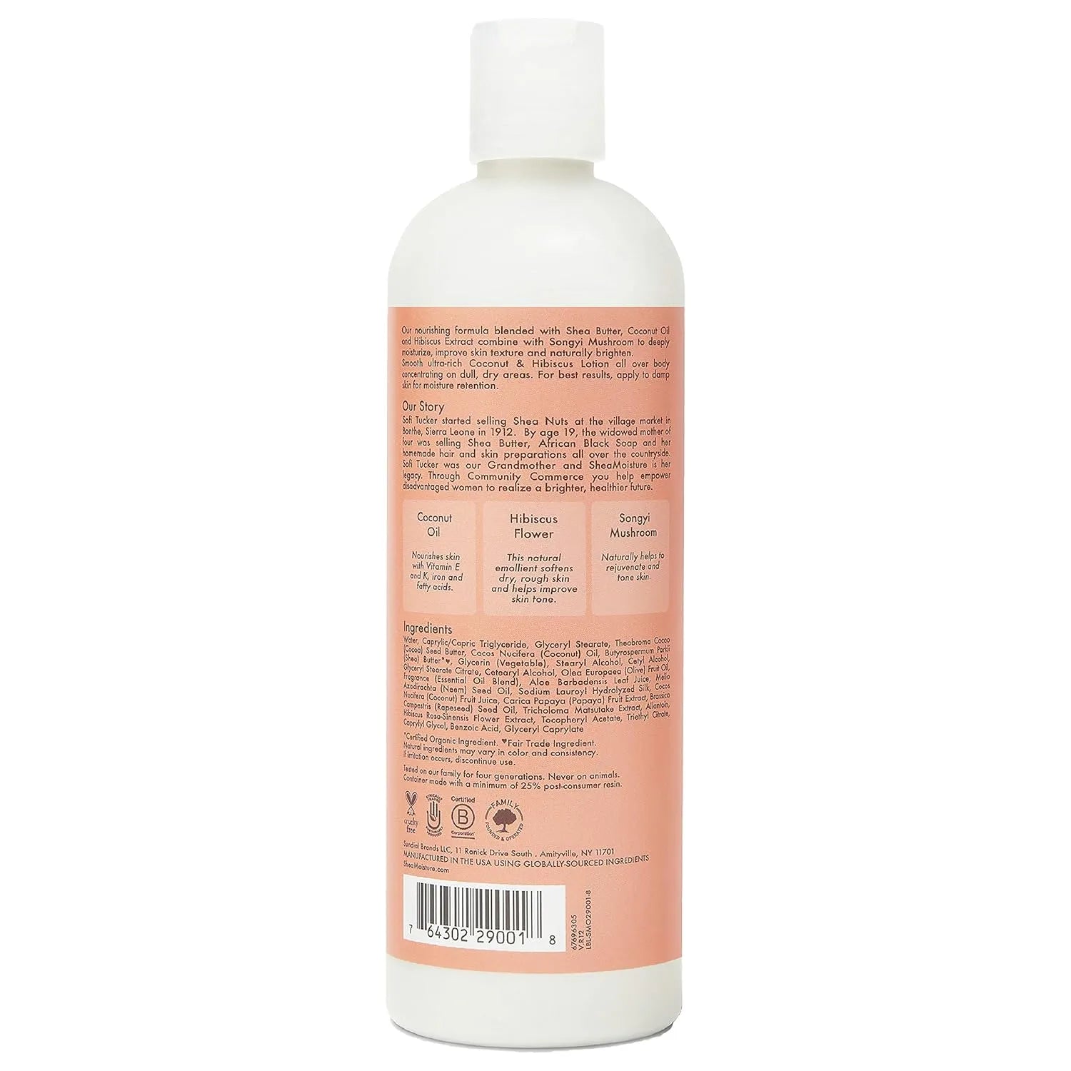 Shea Moisture Coconut & Hibiscus Illuminating Body Wash – 13 Fl Oz, Lot Of 4 Bottles