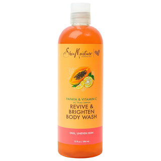 Shea Moisture Papaya and Vitamin C Body Wash is a 384 ml hydrating body wash designed to exfoliate and brighten dull skin. 
