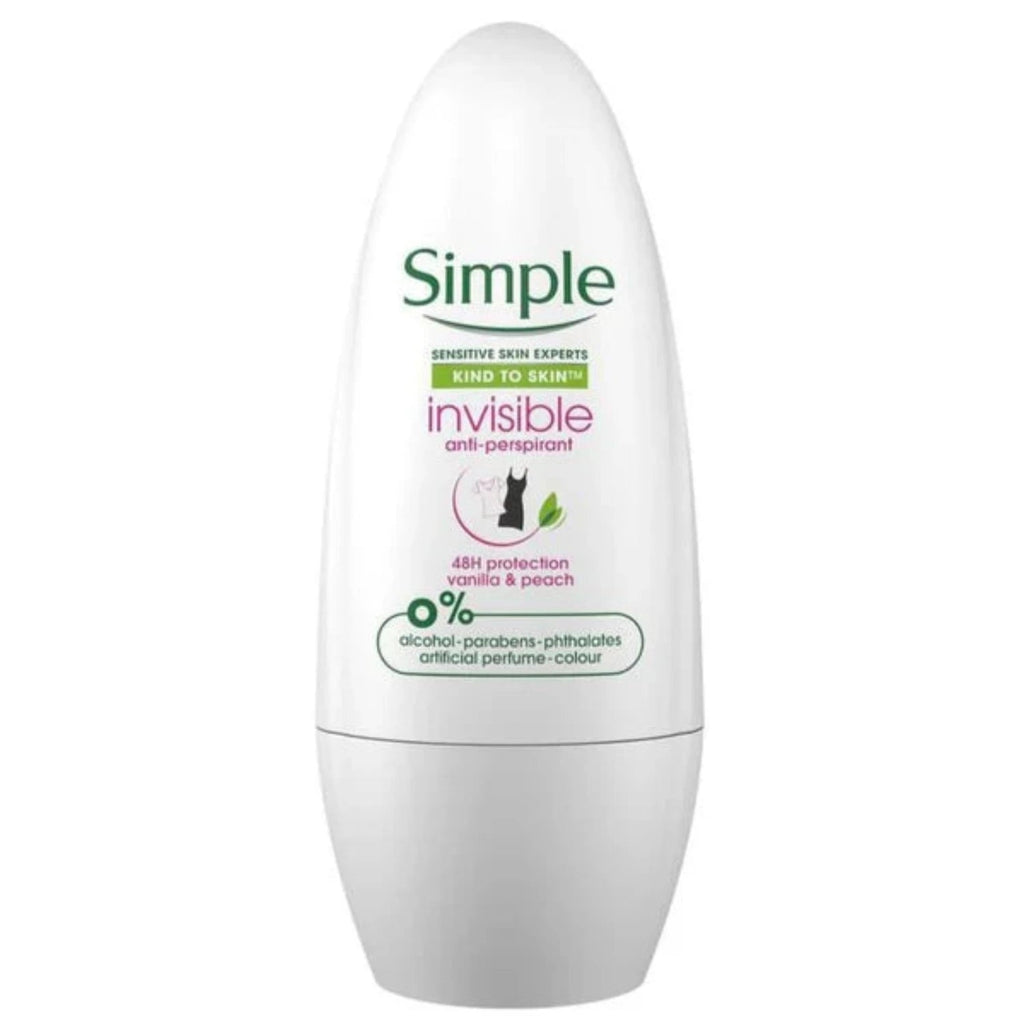 Simple Deodorant Roll-On Invisible 50ml
