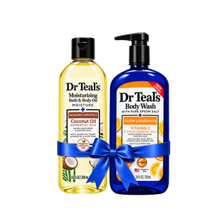 Dr Teal's Bundle - Bath & Body Coconut Oil + Vit C Body Wash