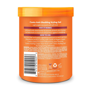 Cantu flexible hold anti-shedding styling gel with honey, 524g