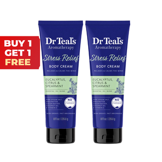 Dr Teal’s Aromatherapy Stress Relief Body Cream Eucalyptus & Citrus 236ml Plus 1