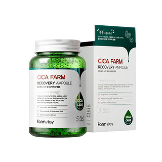 Farm Stay Cica Farm Recovery Ampoule 8.45 fl oz/ 250ml, Hydrating, Calming Gel Ampoule with Vitamin Capsules