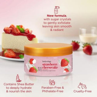 Bodycology Exfoliating Sugar Scrub Strawberry Cheesecake  297ml